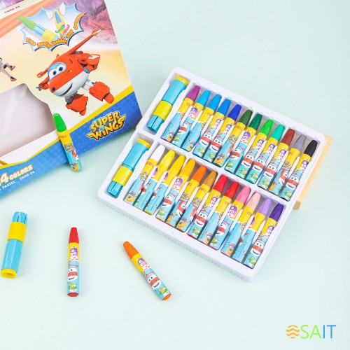 Масляная пастель Deli EC009-24 Super Wings шестигранные 24цв. картон.кор./европод.