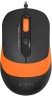 Мышь A4Tech Fstyler FM10S черный/оранжевый оптическая 1600dpi silent USB 3but (FM10S USB ORANGE)