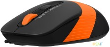 Мышь A4Tech Fstyler FM10S черный/оранжевый оптическая 1600dpi silent USB 3but (FM10S USB ORANGE)