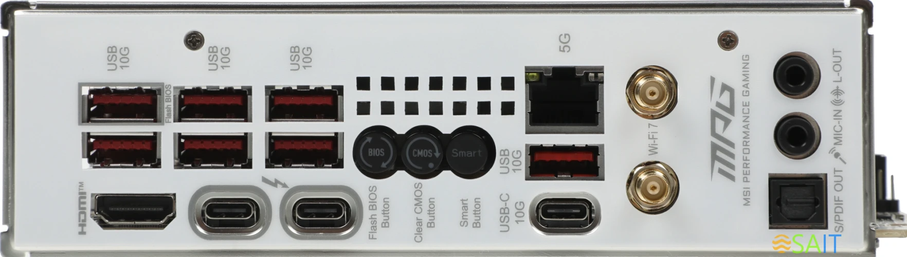 Материнская плата MSI MPG Z890I EDGE TI WIFI Soc-1851 Intel Z890 2xDDR5 mini-ITX AC`97 8ch(7.1) 5Gigabit RAID+HDMI