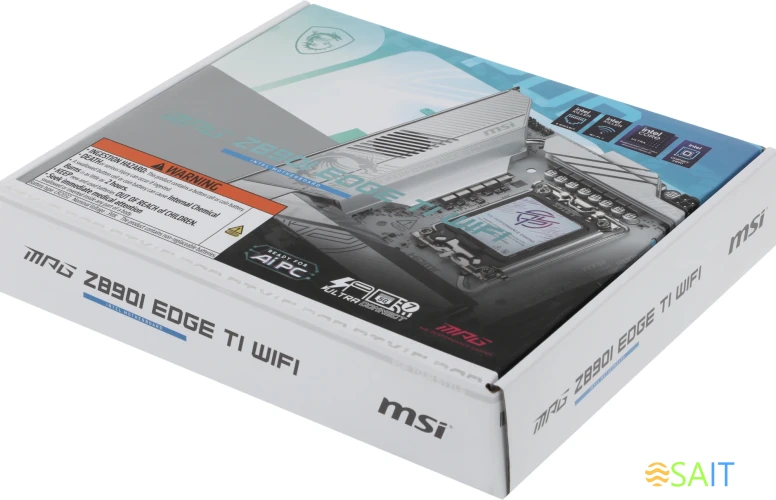 Материнская плата MSI MPG Z890I EDGE TI WIFI Soc-1851 Intel Z890 2xDDR5 mini-ITX AC`97 8ch(7.1) 5Gigabit RAID+HDMI