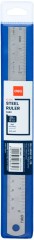 Линейка Deli E8462 сталь нержавеющая дл.20см серебристый двухсторонняя шкала ПВХ футляр (упак.:1шт)