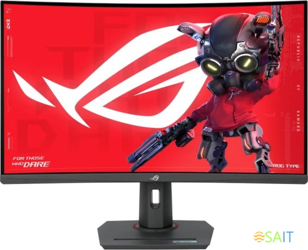 Монитор Asus 31.5" ROG Strix XG32WCS черный VA LED 16:9 HDMI матовая HAS Piv 400cd 178гр/178гр 2560x1440 180Hz DP 2K USB 9.4кг