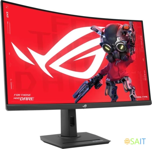 Монитор Asus 31.5" ROG Strix XG32WCS черный VA LED 16:9 HDMI матовая HAS Piv 400cd 178гр/178гр 2560x1440 180Hz DP 2K USB 9.4кг