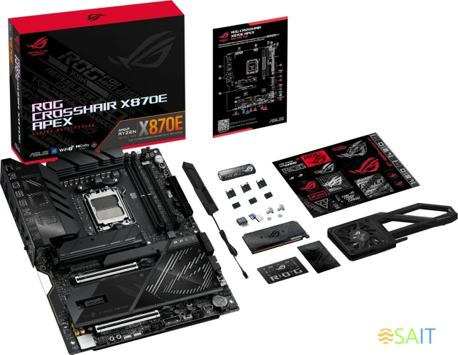 Материнская плата Asus ROG CROSSHAIR X870E APEX SocketAM5 AMD X870E 2xDDR5 ATX AC`97 8ch(7.1) 5Gigabit RAID
