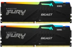 Память DDR5 2x16GB 6400MHz Kingston KF564C32BBEAK2-32 Fury Beast RGB RTL Gaming PC5-51200 CL32 DIMM 288-pin 1.4В kit single rank с радиатором Ret