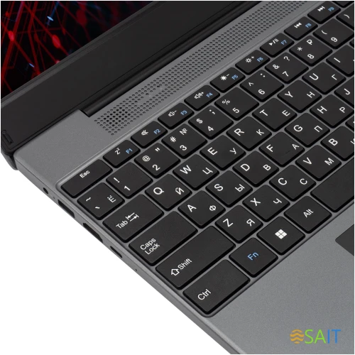 Ноутбук IRU Tactio 15PHC Ryzen 5 7430U 16Gb SSD512Gb AMD Radeon Graphics 15.6" IPS FHD (1920x1080) Windows 11 Pro Multi Language black WiFi BT Cam (2046012)