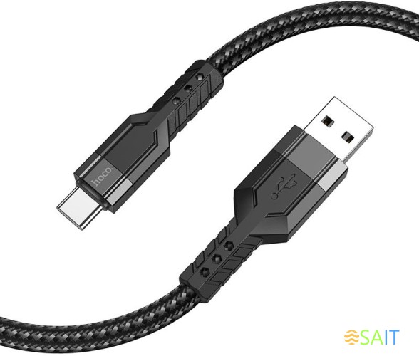 Кабель Hoco U110 Type-C USB (m)-USB Type-C (m) 1.2м черный коробка