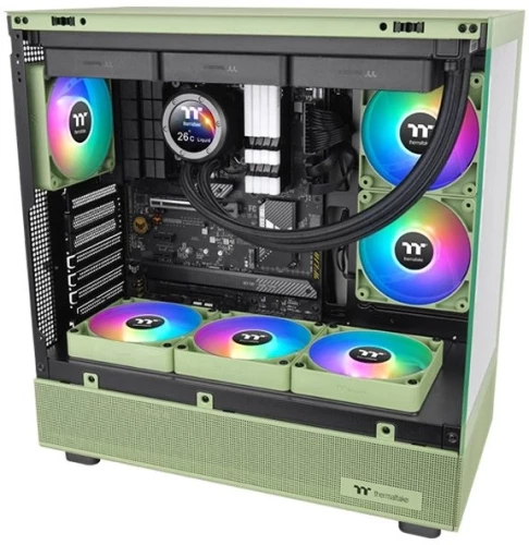 Вентилятор для корпуса Thermaltake CT120 Sync Matcha ARGB 120х120x25 зеленый 4-pin 25.8дБ (упак.:2шт) (CL-F202-PL12MG-A) Ret