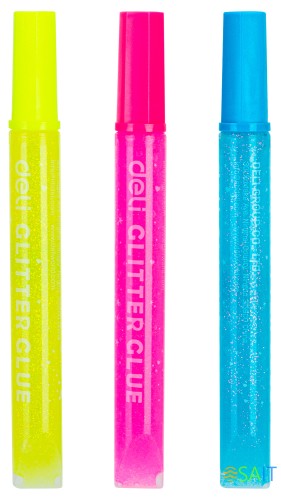 Клей-гель Deli EA71201 12мл блистер с блестками (упак.:3шт) Explora