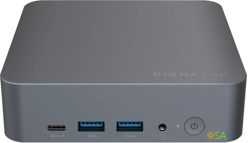 Неттоп Digma Pro Minimax X1 i5 12450H (2) 8Gb SSD512Gb UHDG Windows 11 Professional GbitEth WiFi BT 1000W серый (DPP5-8DXW02)