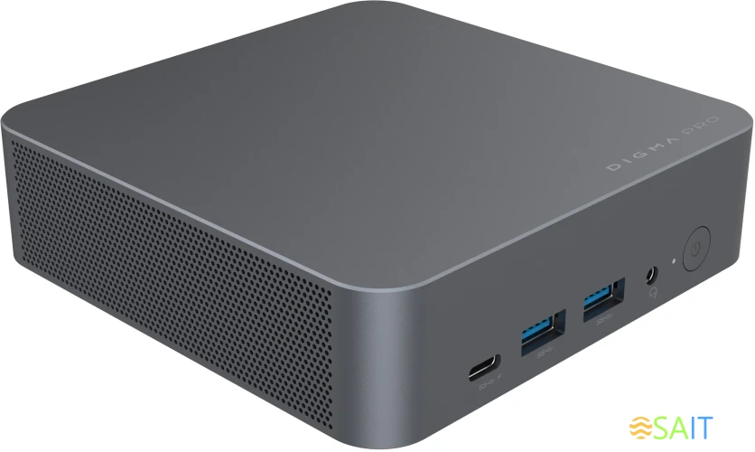 Неттоп Digma Pro Minimax X1 i5 12450H (2) 8Gb SSD512Gb UHDG Windows 11 Professional GbitEth WiFi BT 1000W серый (DPP5-8DXW02)