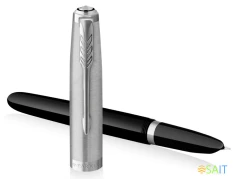 Ручка перьев. Parker 51 Core (2123491) Black CT F сталь нержавеющая подар.кор.