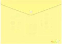 Конверт на кнопке Бюрократ Pastel -PKPAST/YEL A4 пластик 0.18мм желтый