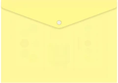 Конверт на кнопке Бюрократ Pastel -PKPAST/YEL A4 пластик 0.18мм желтый