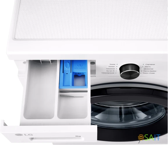 Стиральная машина LG F2Y1VS6W класс: A загр.фронтальная макс.:9кг белый инвертор