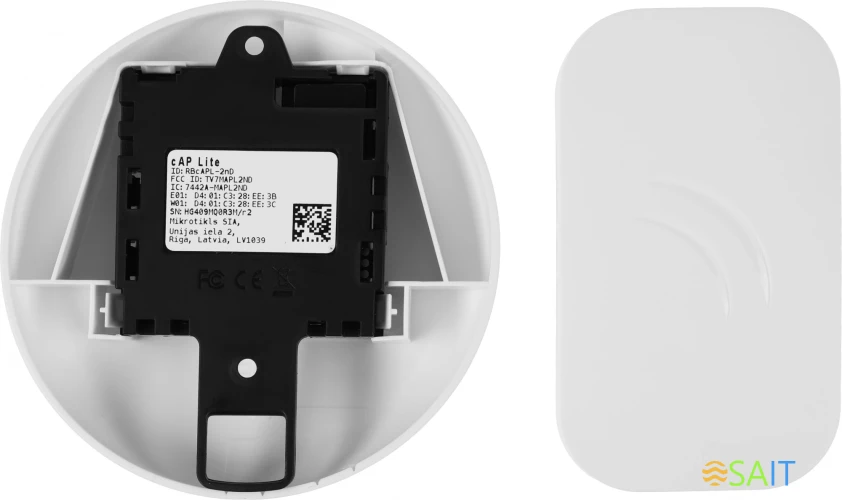 Точка доступа MikroTik cAP lite (RBCAPL-2ND) N300 10/100BASE-TX белый