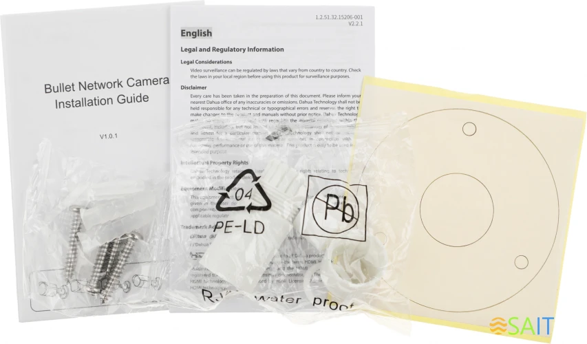 Камера видеонаблюдения IP Dahua DH-IPC-HFW3441E-S-0360B-S2 3.6-3.6мм цв. корп.:белый (DH-IPC-HFW3441EP-S-0360B-S2)