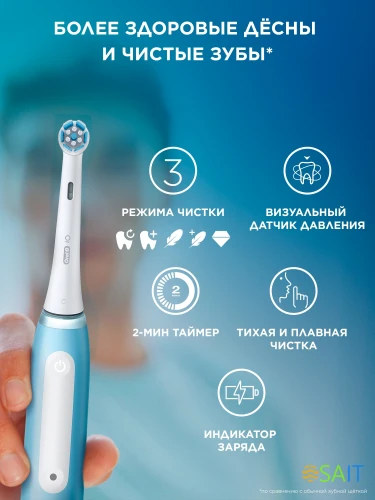 Зубная щетка электрическая Oral-B iO_S3_Ice Blue голубой