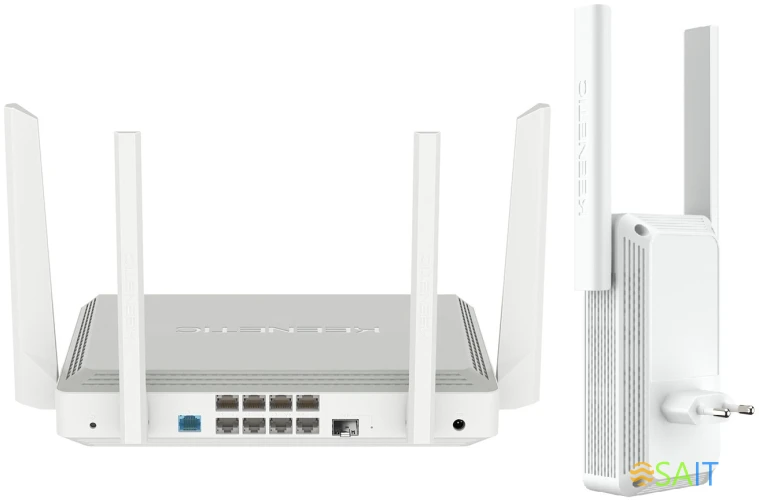 Роутер беспроводной Keenetic Peak (KN-2710 + KN-3311) AC2600 10/100/1000BASE-TX/SFP/4g ready серый