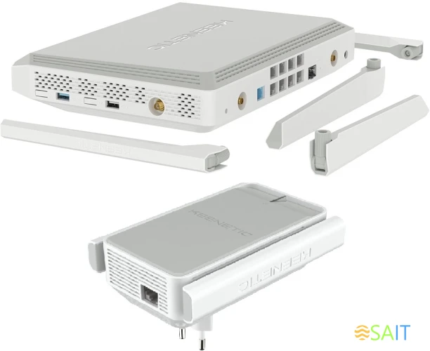 Роутер беспроводной Keenetic Peak (KN-2710 + KN-3311) AC2600 10/100/1000BASE-TX/SFP/4g ready серый