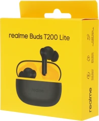Гарнитура внутриканальные Realme Buds T200 Lite черный беспроводные bluetooth в ушной раковине (6941764454491)