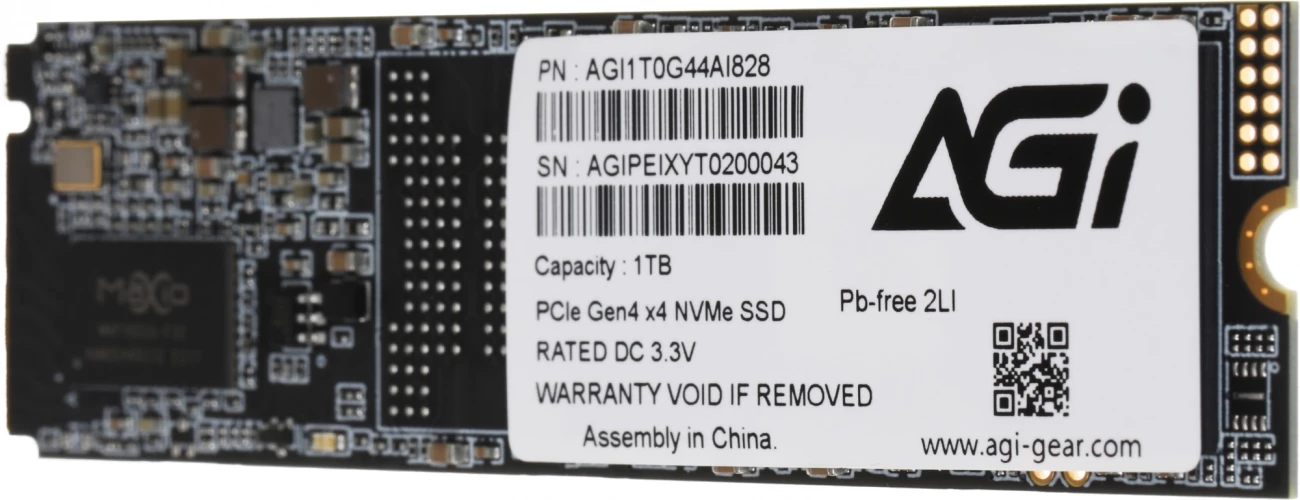 Накопитель SSD AGi PCIe 4.0 x4 1TB AGI1T0G44AI828 AI828 M.2 2280