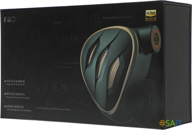 Наушники вкладыши Fiio FH5S 1.2м черный/медный проводные в ушной раковине (80001473)