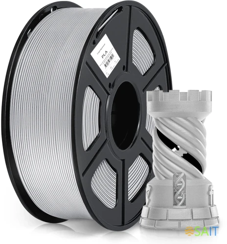 Пластик для принтера 3D Cactus CS-3D-PLA-1KG-SILVER PLA d1.75мм 1кг L326м 1цв.