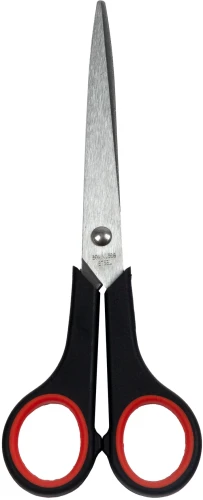 Ножницы Silwerhof Smart Eco универсальные 170мм ручки с резиновой вставкой черный/красный