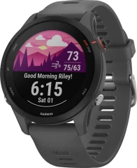 Смарт-часы Garmin Forerunner 255 1.3" корп.черный рем.темно-серый (010-02641-10)