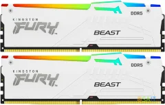 Память DDR5 2x32GB 5200MHz Kingston KF552C40BWAK2-64 Fury Beast RGB RTL Gaming PC5-41600 CL40 DIMM 288-pin 1.25В single rank с радиатором Ret