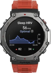 Смарт-часы Amazfit T-Rex 3 A2323 48.5мм 1.5" AMOLED корп.темно-серый рем.красный разм.брасл.:145-210мм