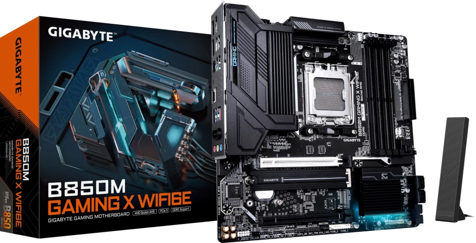 Материнская плата Gigabyte B850M GAMING X WF6E SocketAM5 AMD B850 4xDDR5 mATX AC`97 8ch(7.1) 2.5Gg RAID+HDMI+DP