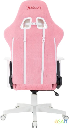 Кресло игровое A4Tech Bloody GC-930 розовый с подголов. крестов. пластик пластик белый