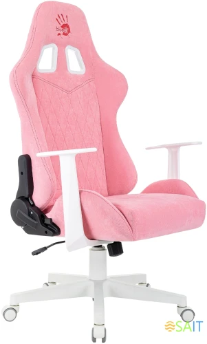 Кресло игровое A4Tech Bloody GC-930 розовый с подголов. крестов. пластик пластик белый