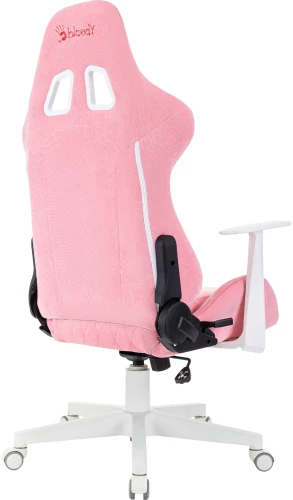 Кресло игровое A4Tech Bloody GC-930 розовый с подголов. крестов. пластик пластик белый