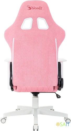 Кресло игровое A4Tech Bloody GC-930 розовый с подголов. крестов. пластик пластик белый
