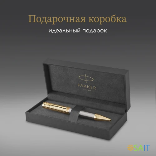 Ручка шариков. Parker Ingenuity Pioneers K571 (2200952) Arrow Grey GT M черн. черн. подар.кор.