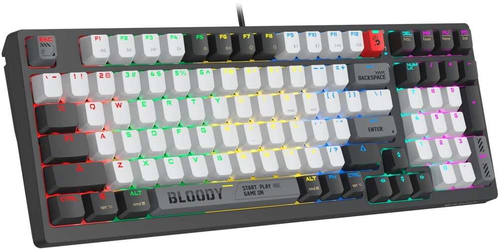 Клавиатура A4Tech WS98 механическая черный/серый USB беспроводная BT/Radio for gamer LED