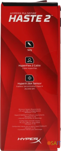 Мышь HyperX Pulsefire Haste 2 черный оптическая 26000dpi USB 5but (6N0A7AA)