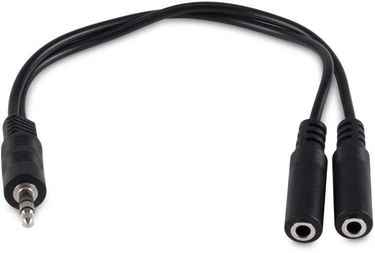 Адаптер аудио Buro BU-2XJACK-JACK 2xJack 3.5 (f)/Jack 3.5 (m) 0.2м. черный