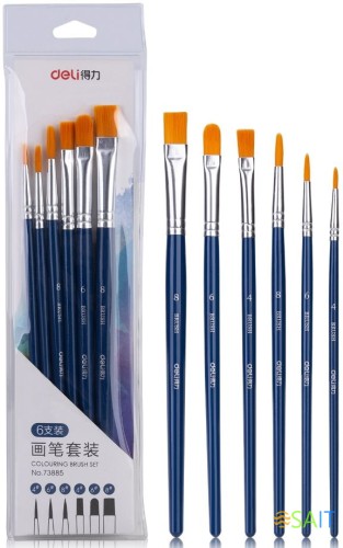 Набор кистей Deli 73885 нейлон (наб.6шт)