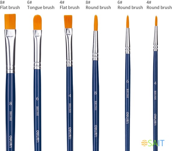 Набор кистей Deli 73885 нейлон (наб.6шт)