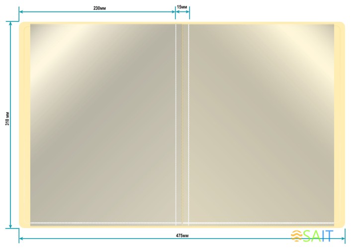Папка с 20 прозр.вклад. Бюрократ Pastel PAST20YEL A4 пластик 0.5мм торц.карм с бум. встав желтый