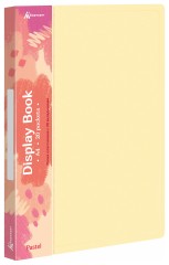 Папка с 20 прозр.вклад. Бюрократ Pastel PAST20YEL A4 пластик 0.5мм торц.карм с бум. встав желтый