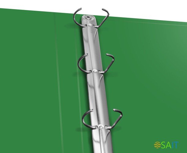 Папка на 4-х кольцах Бюрократ -0818/4RGRN A4 пластик 0.7мм кор.18мм внутр. с вставкой зеленый