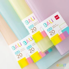 Папка с 20 прозр.вклад. Deli EB032 A4 полипропилен ассорти