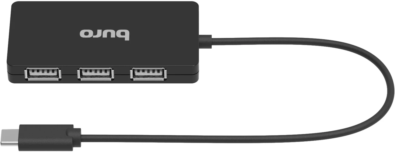 Разветвитель USB-C Buro BPH-C-1730 4порт. черный (BU-USBC-HUB-4U21)
