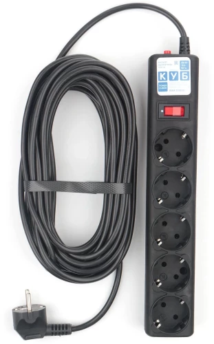 Сетевой фильтр Powercube SPG5-10M 10м (5 розеток) черный (коробка)